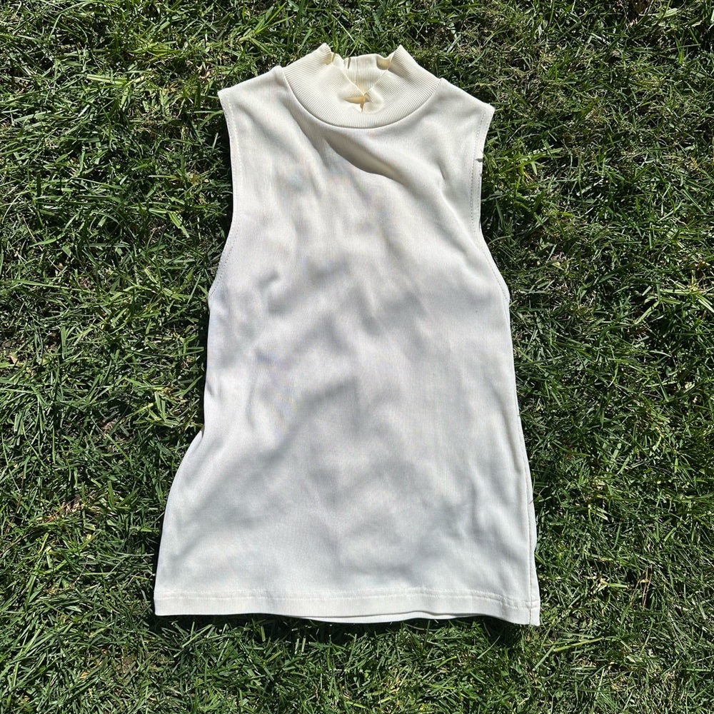 Sleeveless White Top